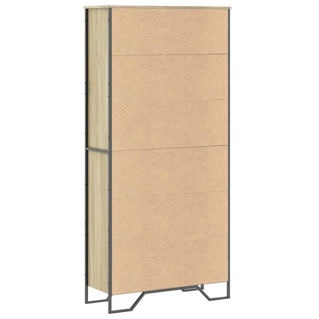 Bücherregal Schwarz 80x31x169 cm Holzwerkstoff