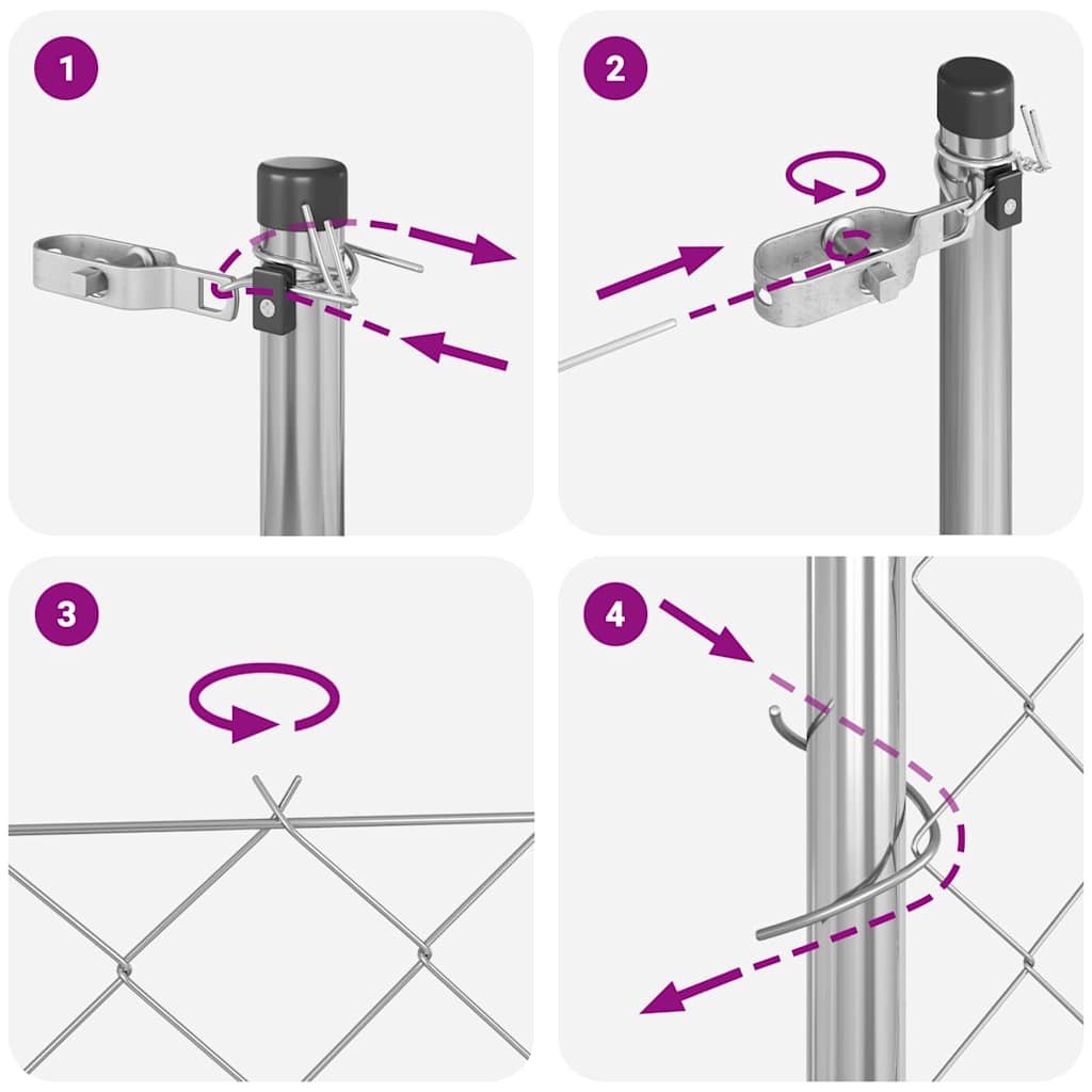 Outdoor Kettenglied-Zaun Erdfixierung 10 x 0,4 m Grün Netz