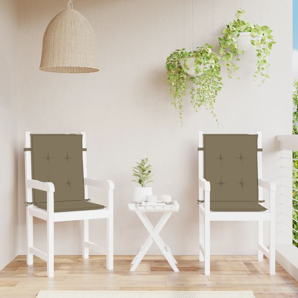 Niedriglehner-Auflagen 2 Stk Melange Anthrazit 100x50x7cm Stoff