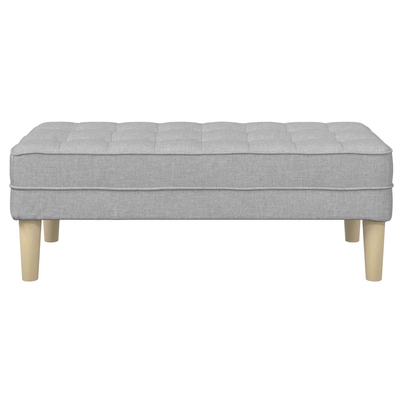 Bank mit Kissen Hellgrau 113 x 57 x 39 cm Stoff