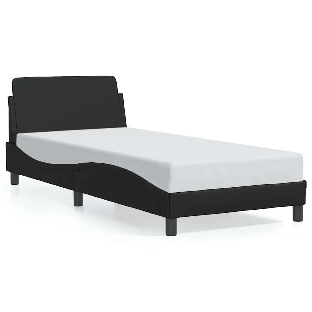 Bettgestell "Dover" Schwarz 80x200 cm Kunstleder
