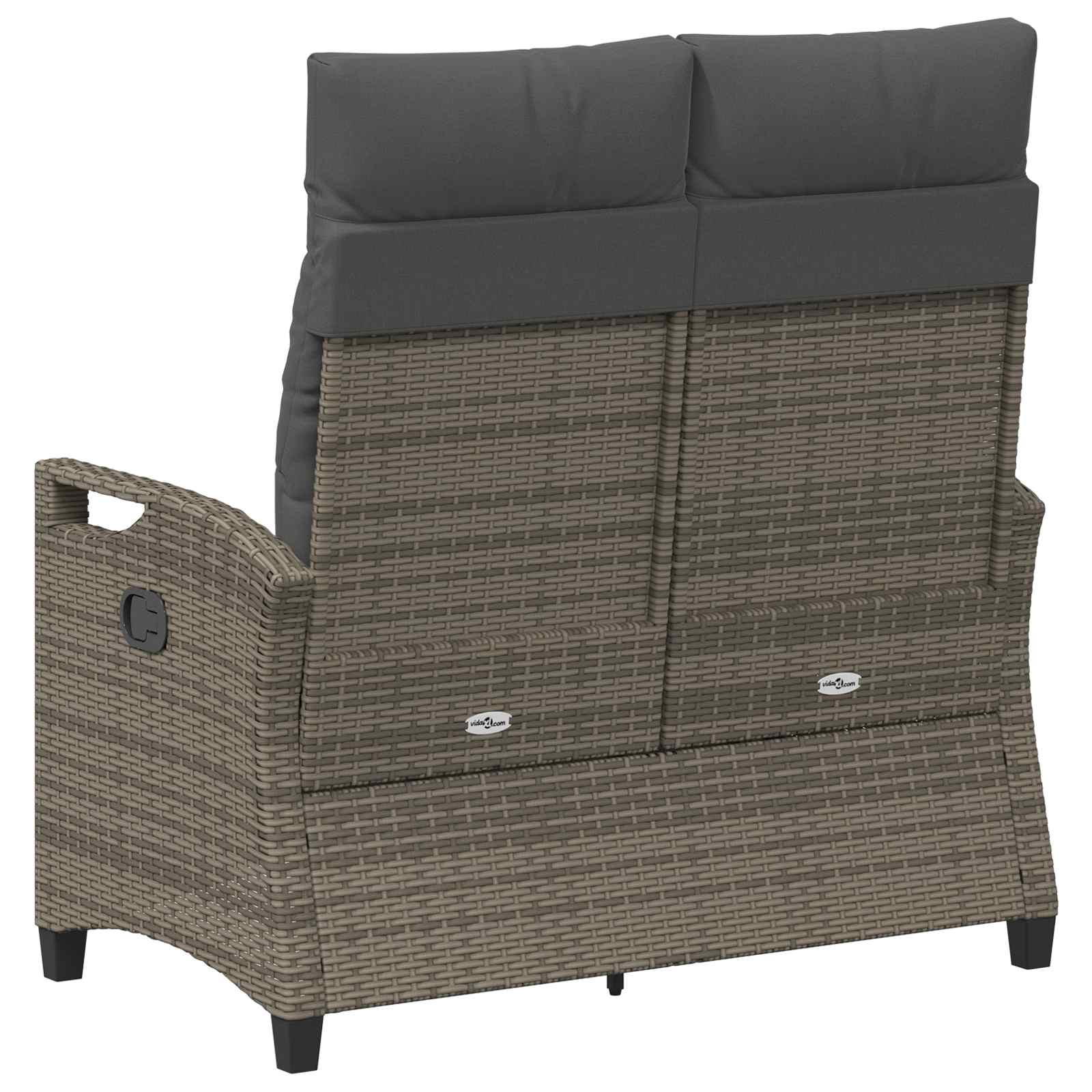 Gartenbank Schwarz 105 x 60 x 112 cm Stahl und Polyester