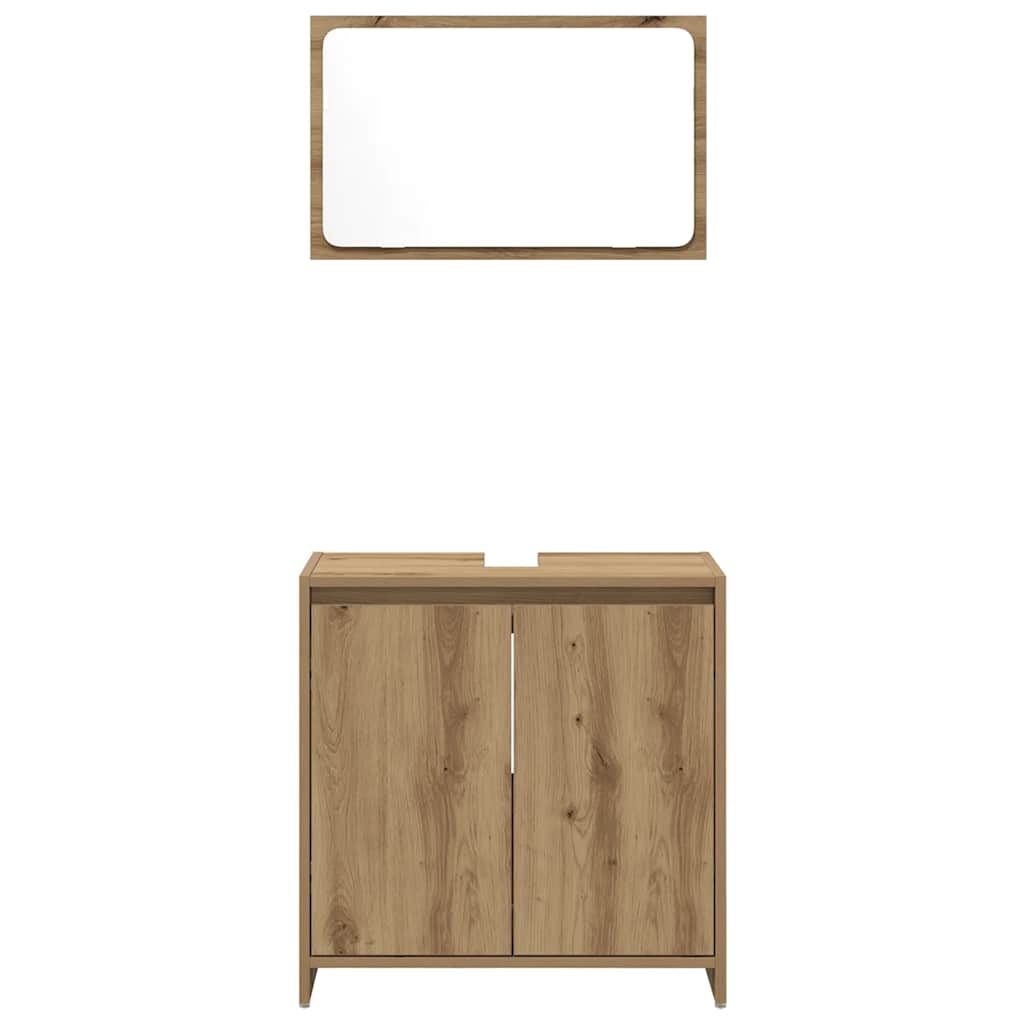 Badmöbel-Set Weiß Holzwerkstoff