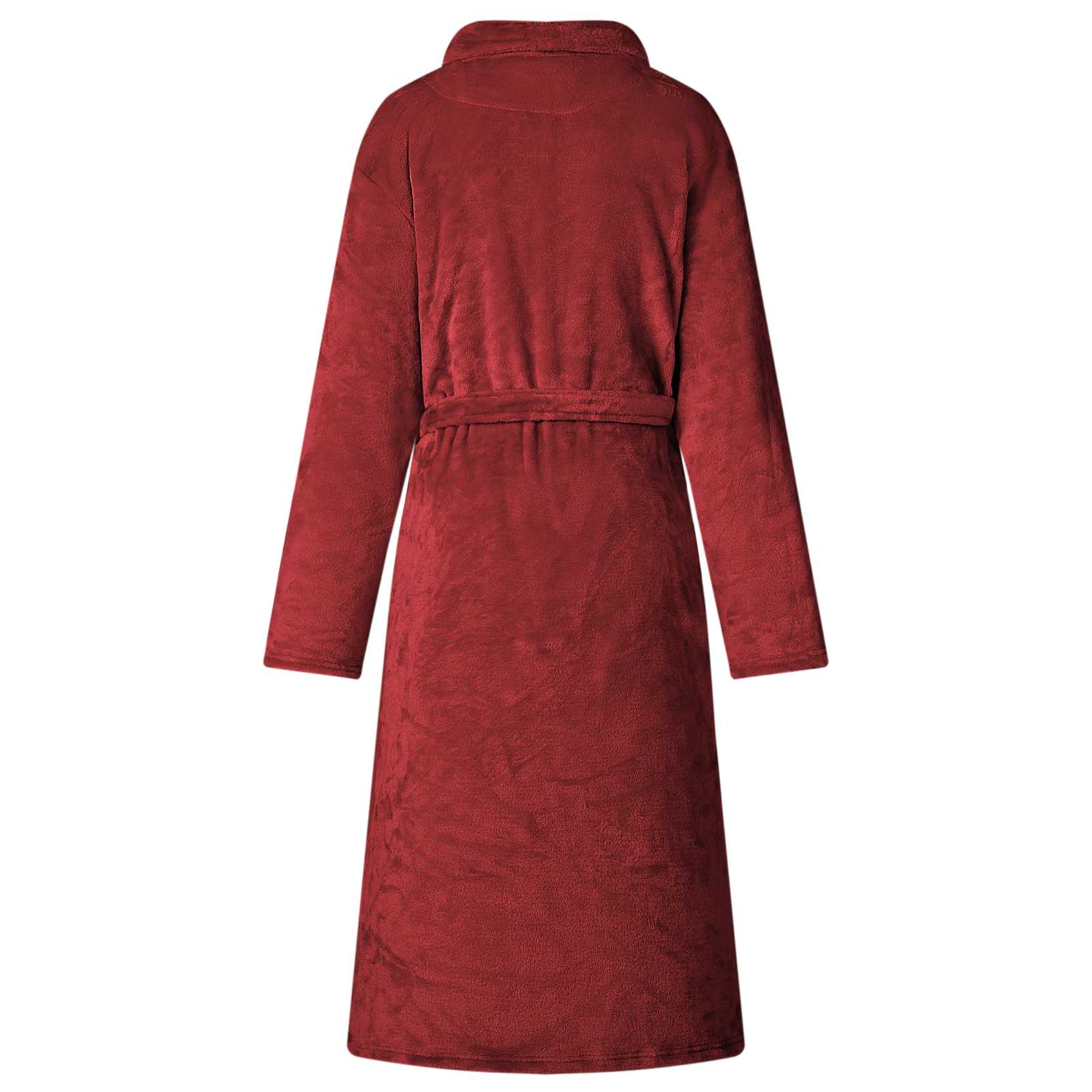 Bademantel ohne Kapuze Beige S Flanell