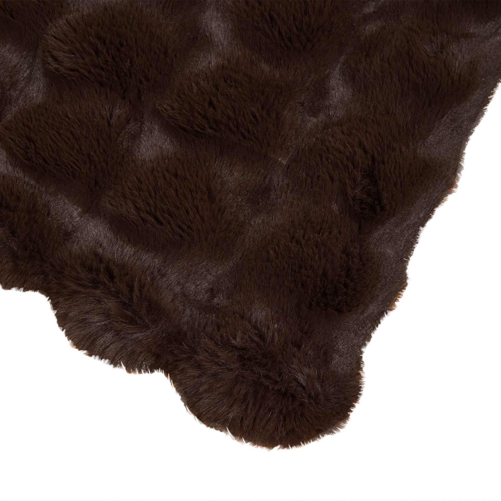 Rutschfeste Decke aus Kunstkaninchenfell Olite Beige Polyester