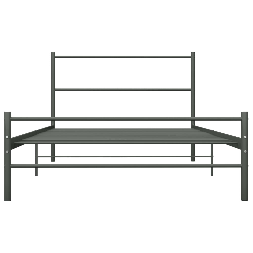Bettgestell Grau Metall 180×200 cm