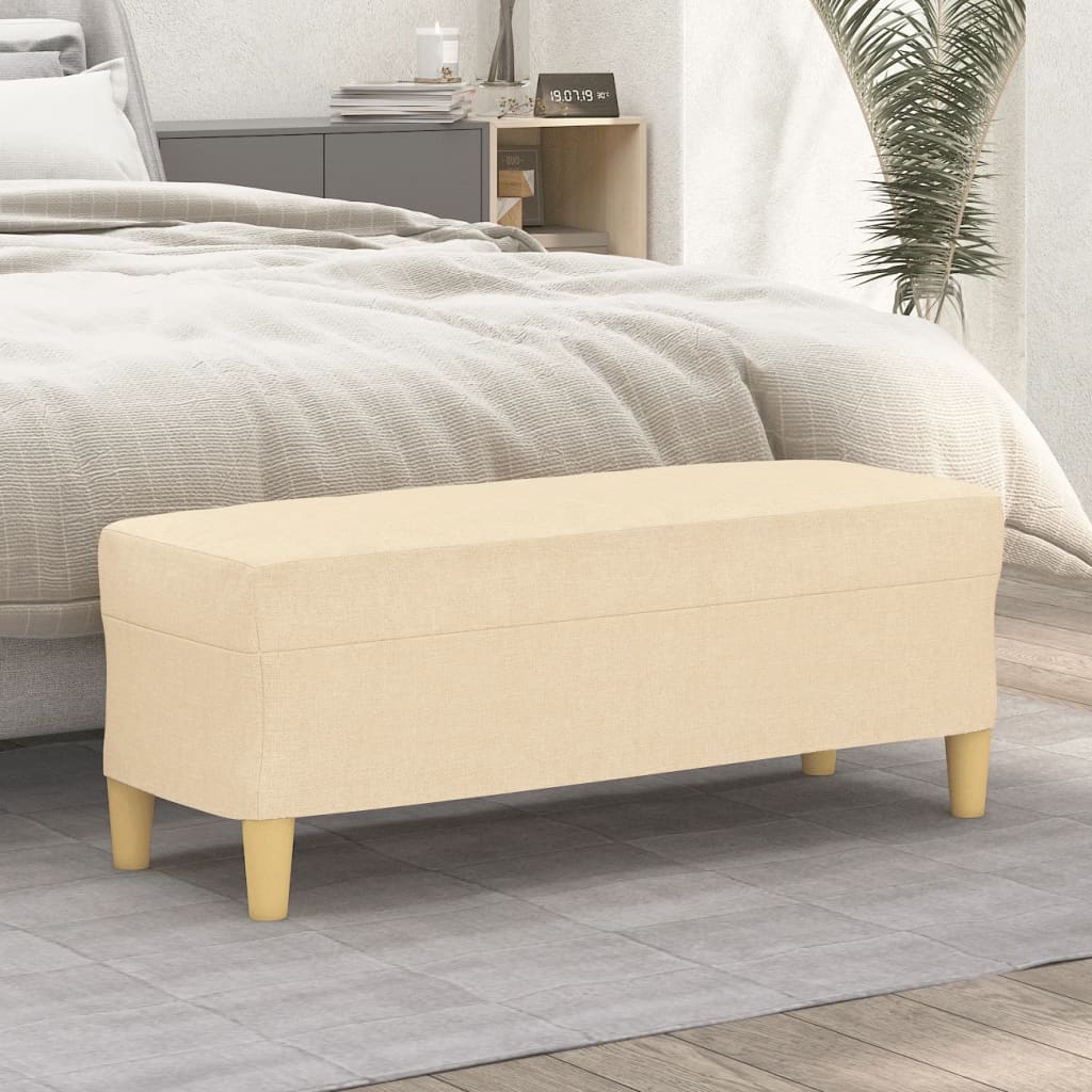 Sitzbank Hellgrau 70x35x41 cm Stoff