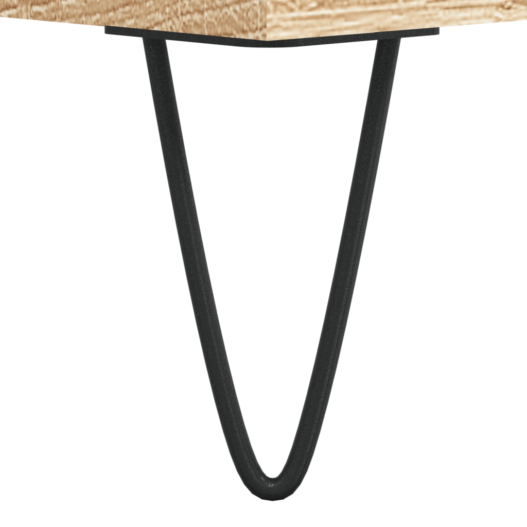 Bettschrank Schwarz Eichen-Optik 40 x 35 x 50 cm Holzwerkstoff