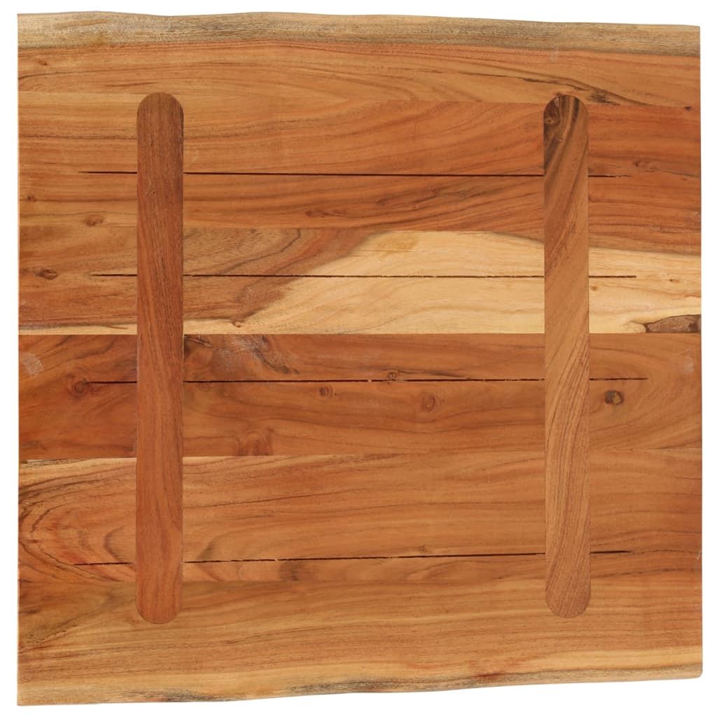 Tischplatte 40x40x2,5 cm Rechteckig Massivholz Akazie Baumkante