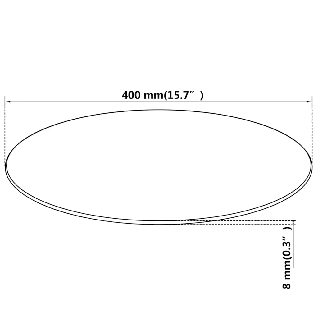 Tischplatte aus gehärtetem Glas quadratisch 700x700 mm