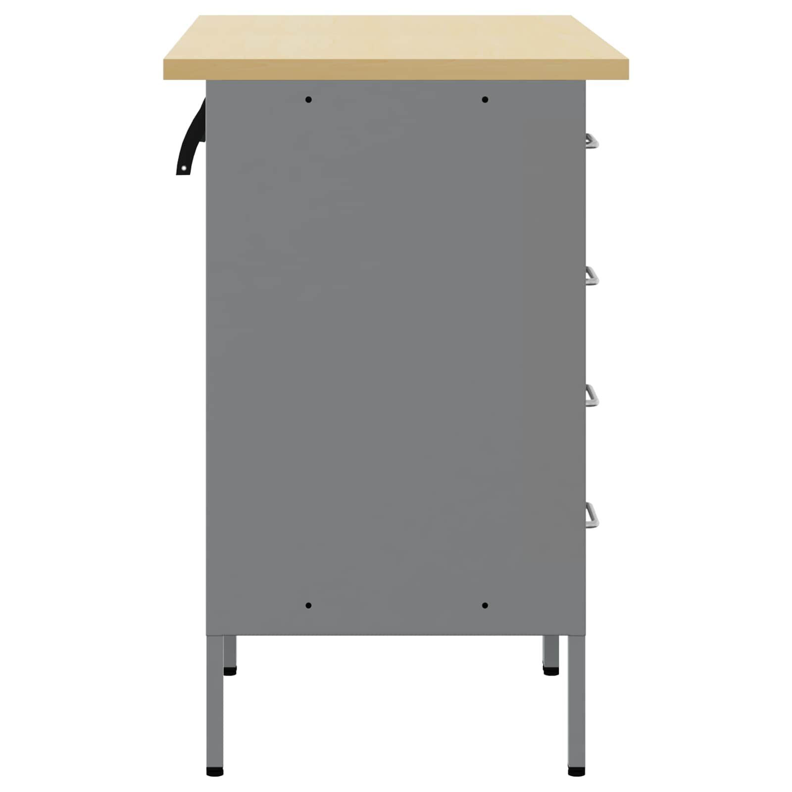 Werkbank mit Schubladen 2 pcs Rot und Grau 100 x 55 x 85 cm
