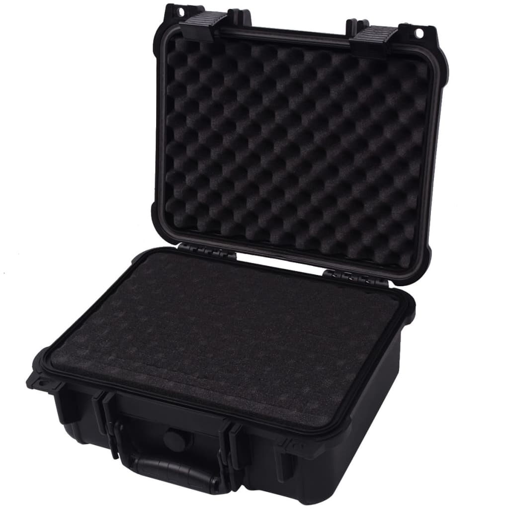 Koffer für Flugreise Tragbar Schwarz 46,5x21,5x17,5 cm PP