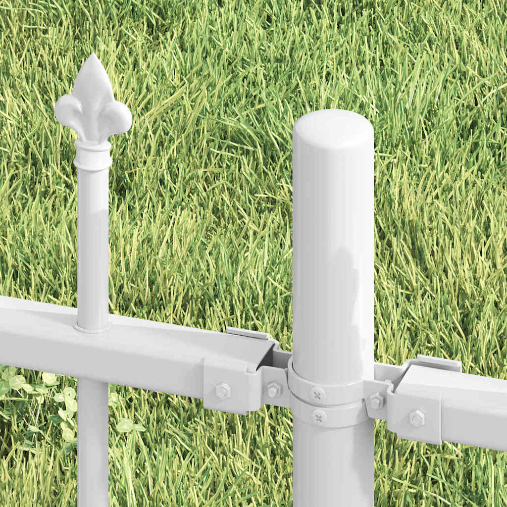 Gartenzaun Woerden mit Speerspitze Schwarz 240 x 75 cm Stahl