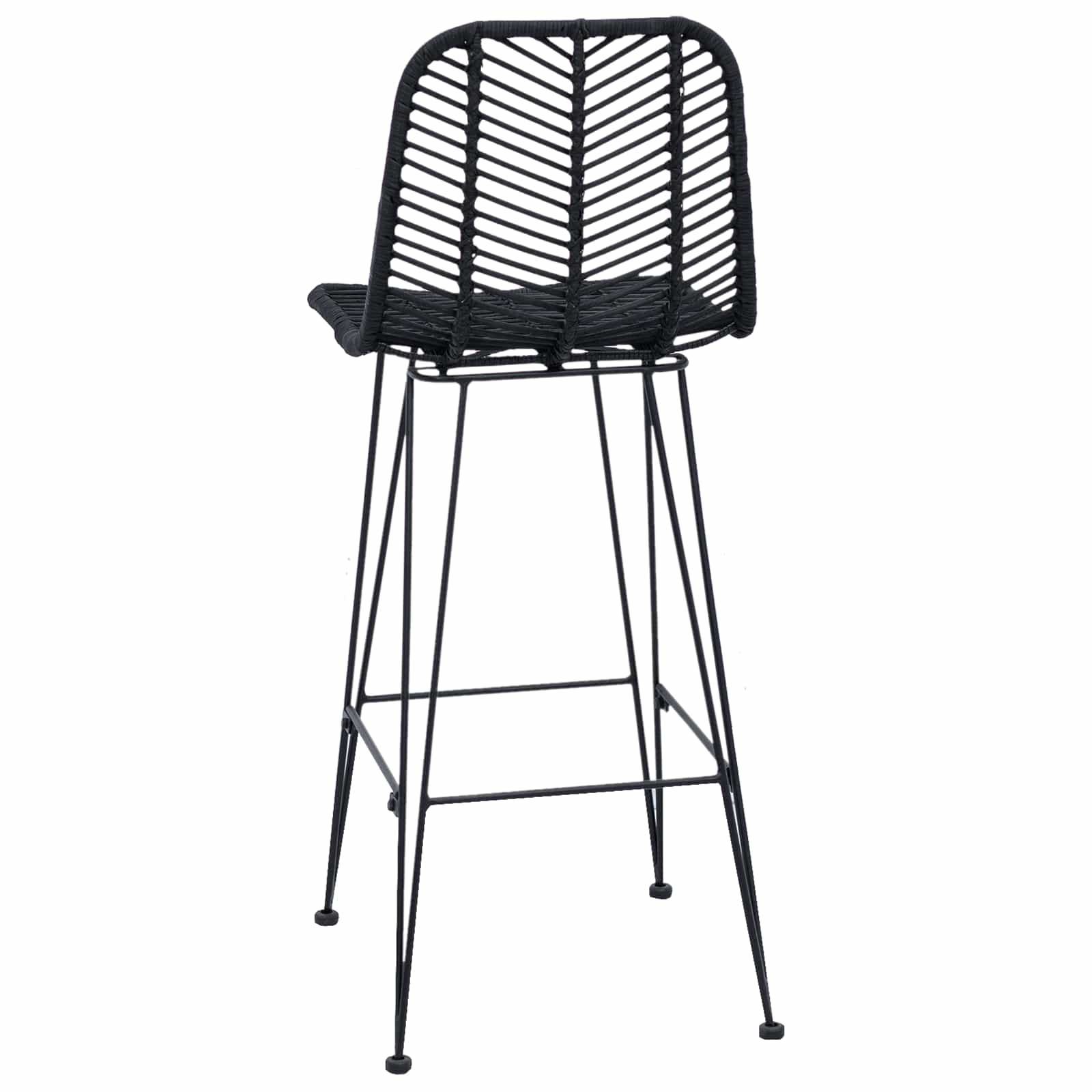 Barstuhl 2 pcs 44,5 x 54,5 x 97,5 cm Rattan und Eisen