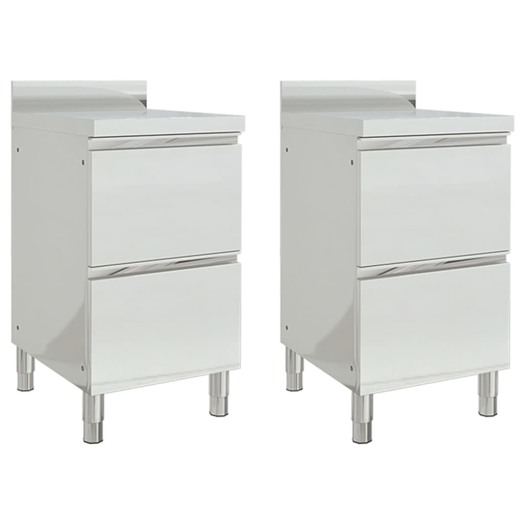Gewerbe-Küchenschrank mit 2 Schubladen 50x60x96 cm