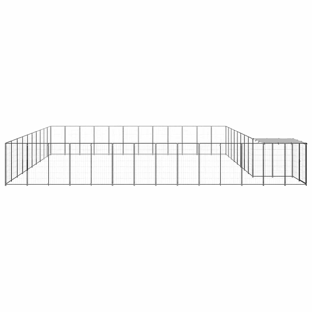 Hundezwinger Schwarz 7,26 m² Stahl