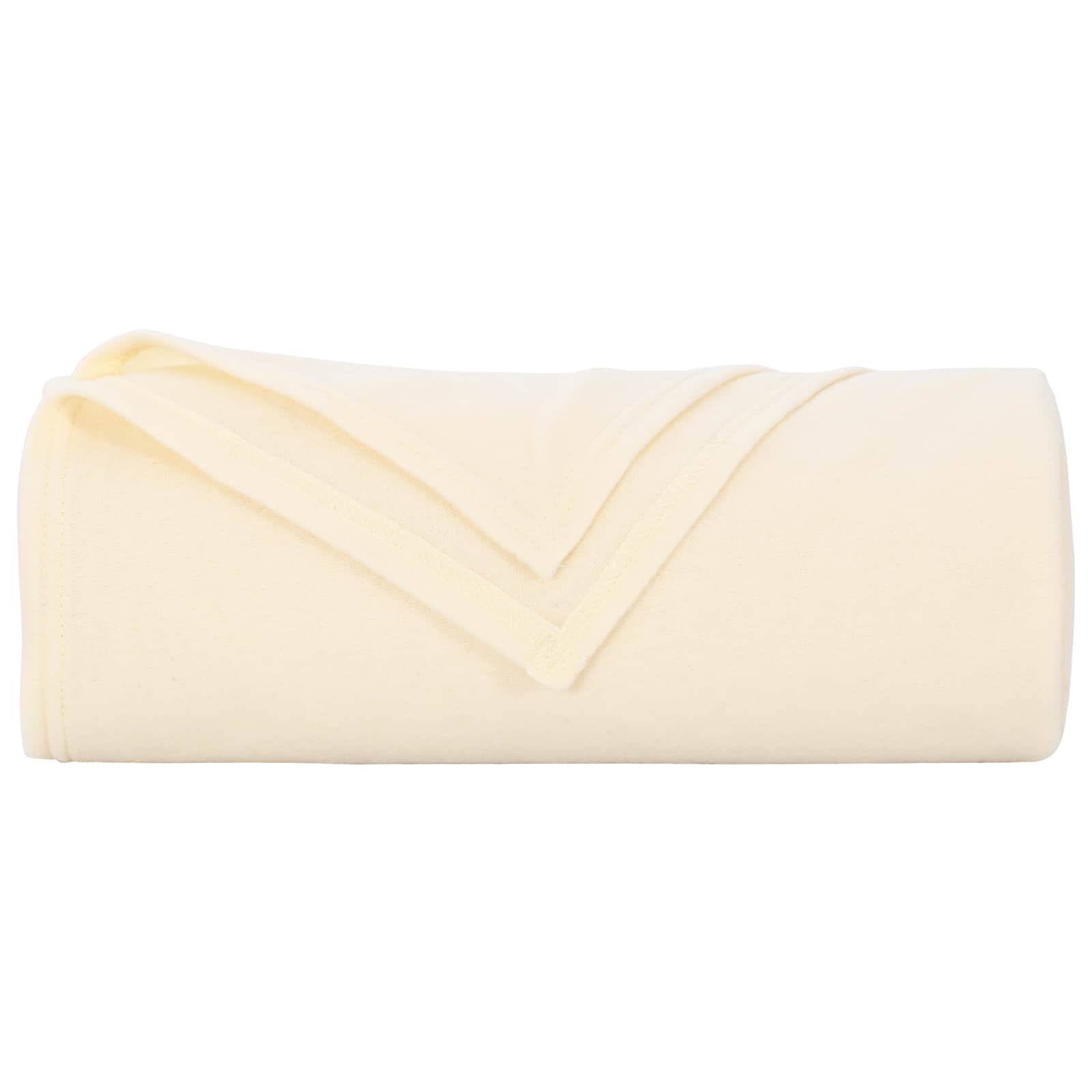 Überwurfdecke Creme 210 x 140 cm Fleece