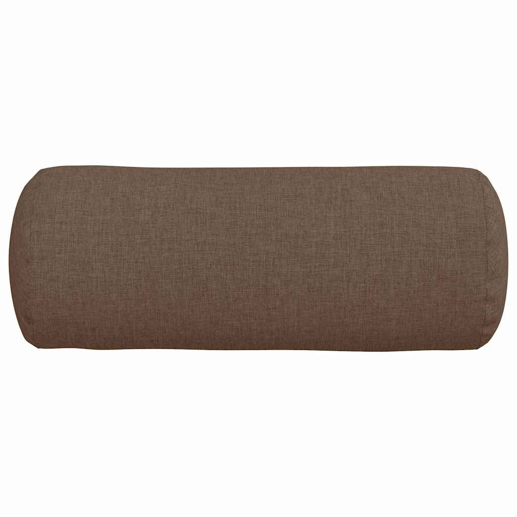 Bolsterkissen 2 Stück Hellgrau Ø 15 x 40 cm Stoff