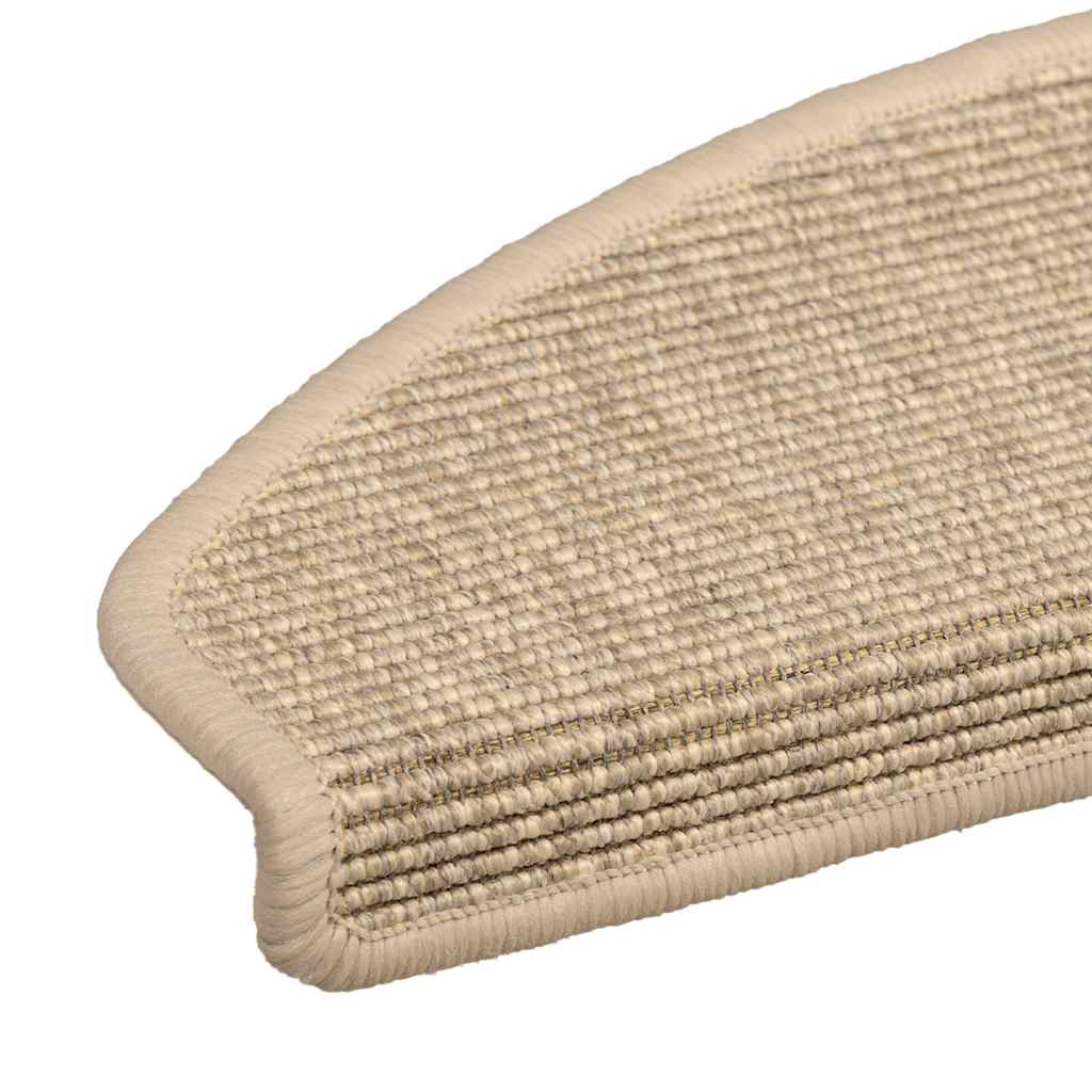 Stufenmatten 15 Stk. 56x17x3 cm Beige und Grau Halbrund