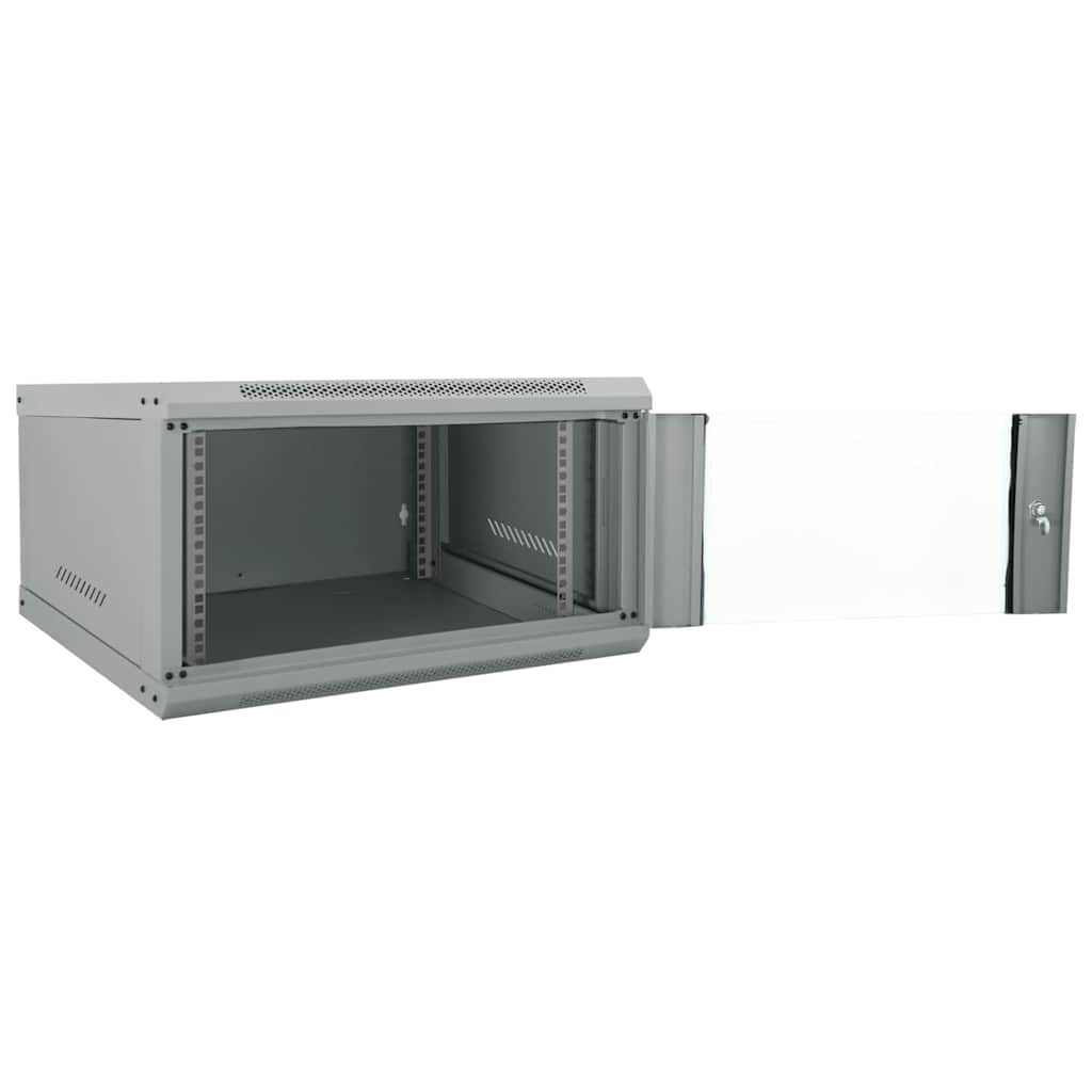 Netzwerkschrank mit Speicher Grau 60 x 45 x 28 cm Stahl