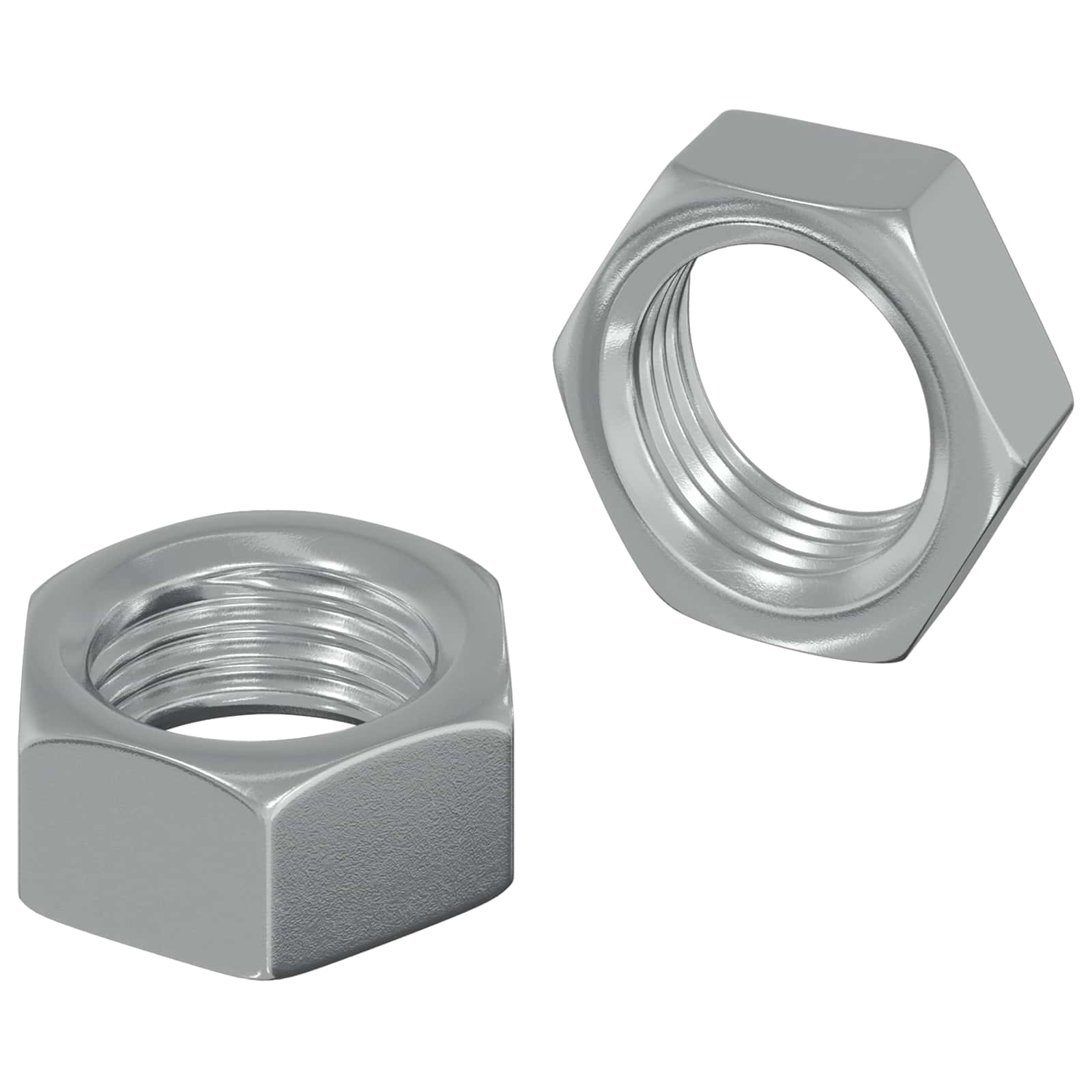 Sechskantmutter 2 pcs Silber M6 Metall