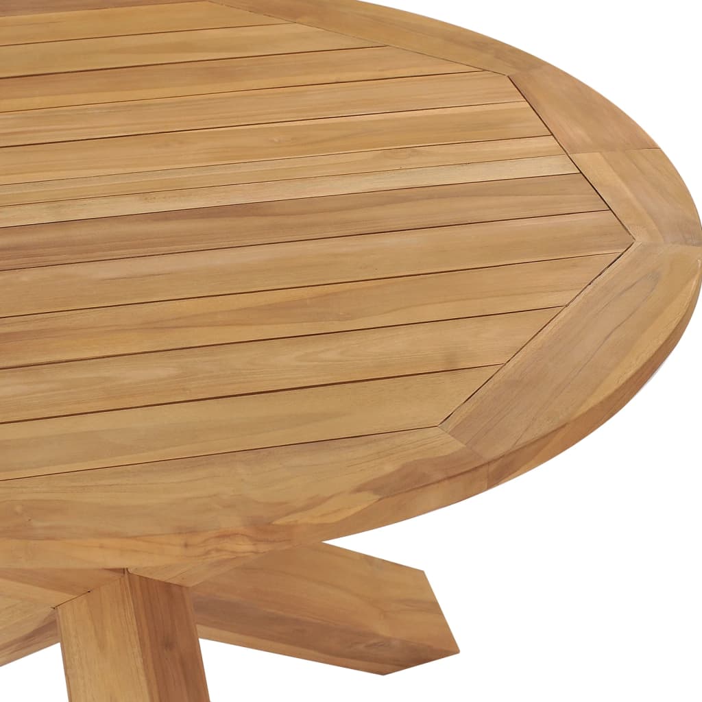Garten-Esstisch Ø90x75 cm Massivholz Teak