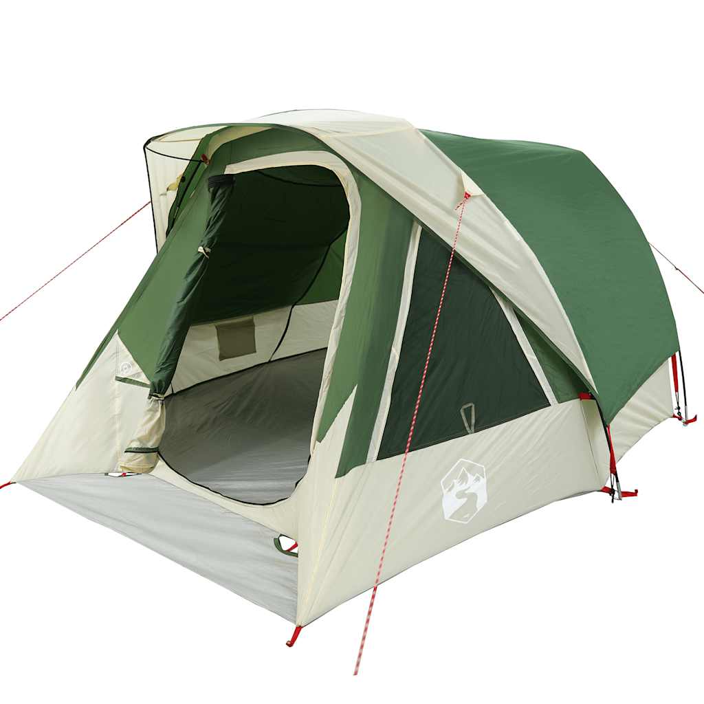 Campingzelt 4 Personen Grün Wasserdicht