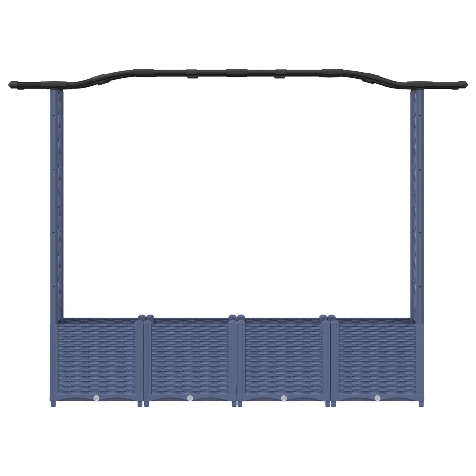 Hochbeet mit Rankgitter und Dach Braun 124 x 40 x 123 cm PP