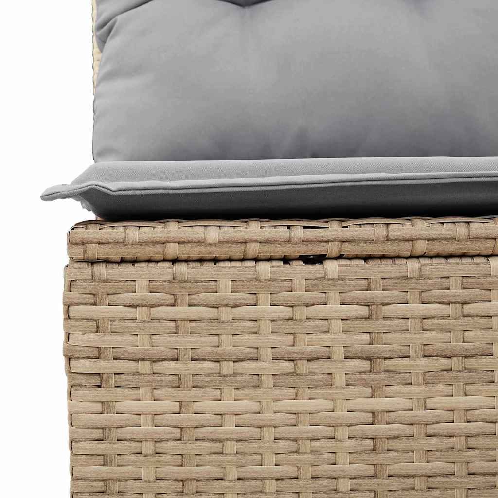 Garten Essgruppe mit Kissen 7 pcs Schwarz und Creme