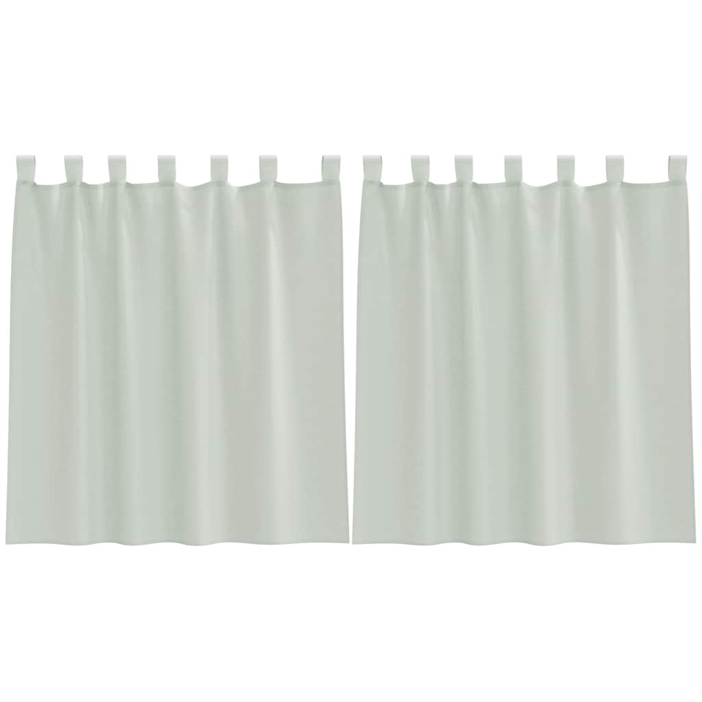 Voile Vorhänge mit Ösen 2 Stk. Apfelgrün 140x140 cm