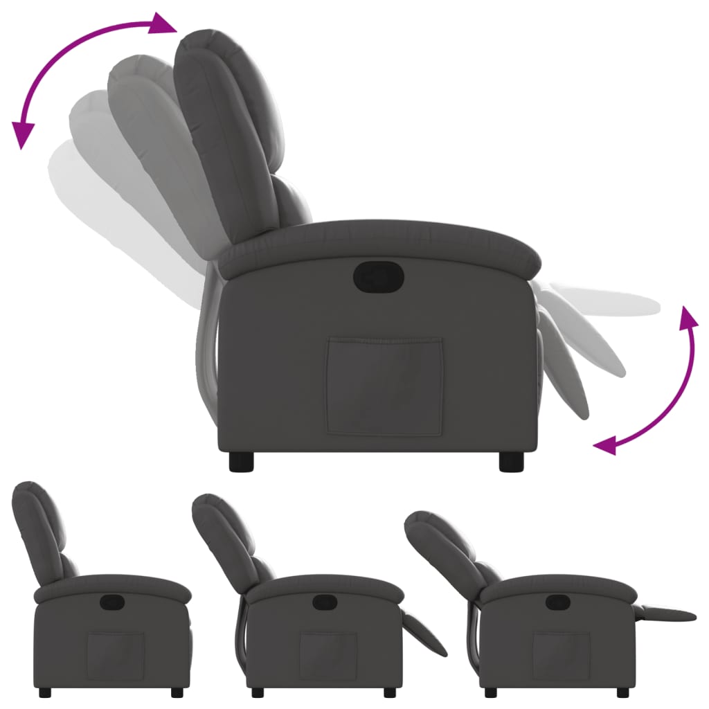 Relaxsessel Echtleder Schwarz