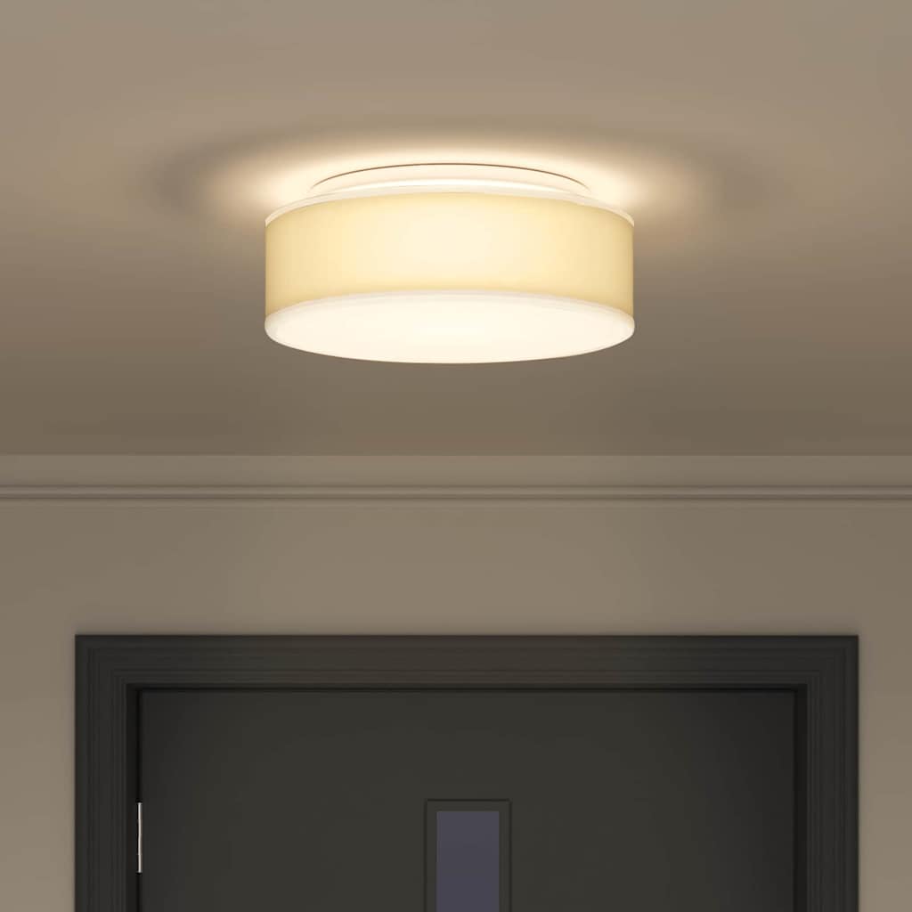 Deckenlampe mit Strahlern Schwarz 30 x 30 x 13,5 cm Stoff