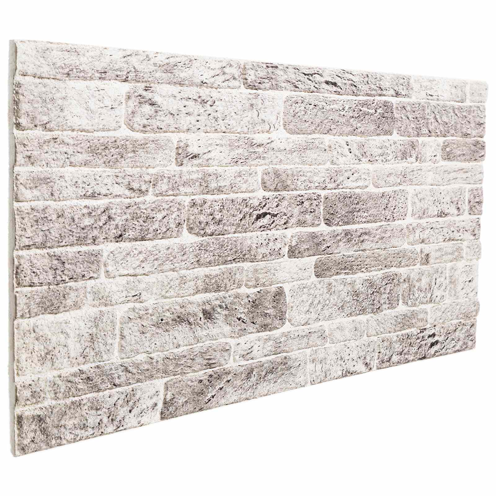 Wandpaneele 10 pcs Ziegel 100 x 50 cm EPS-Schaum