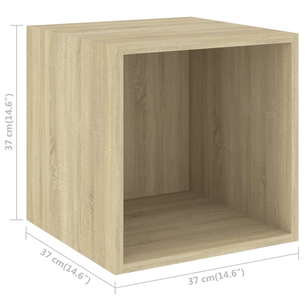 Wandschränke 2 Stk. Weiß 37x37x37 cm Holzwerkstoff