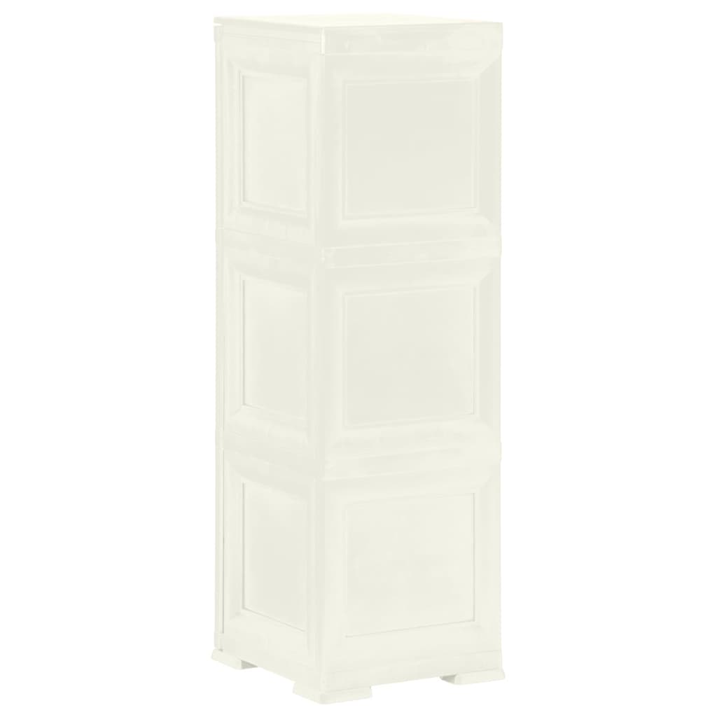 Kunststoffschrank 79x43x125 cm Holzdesign Vanilleeis
