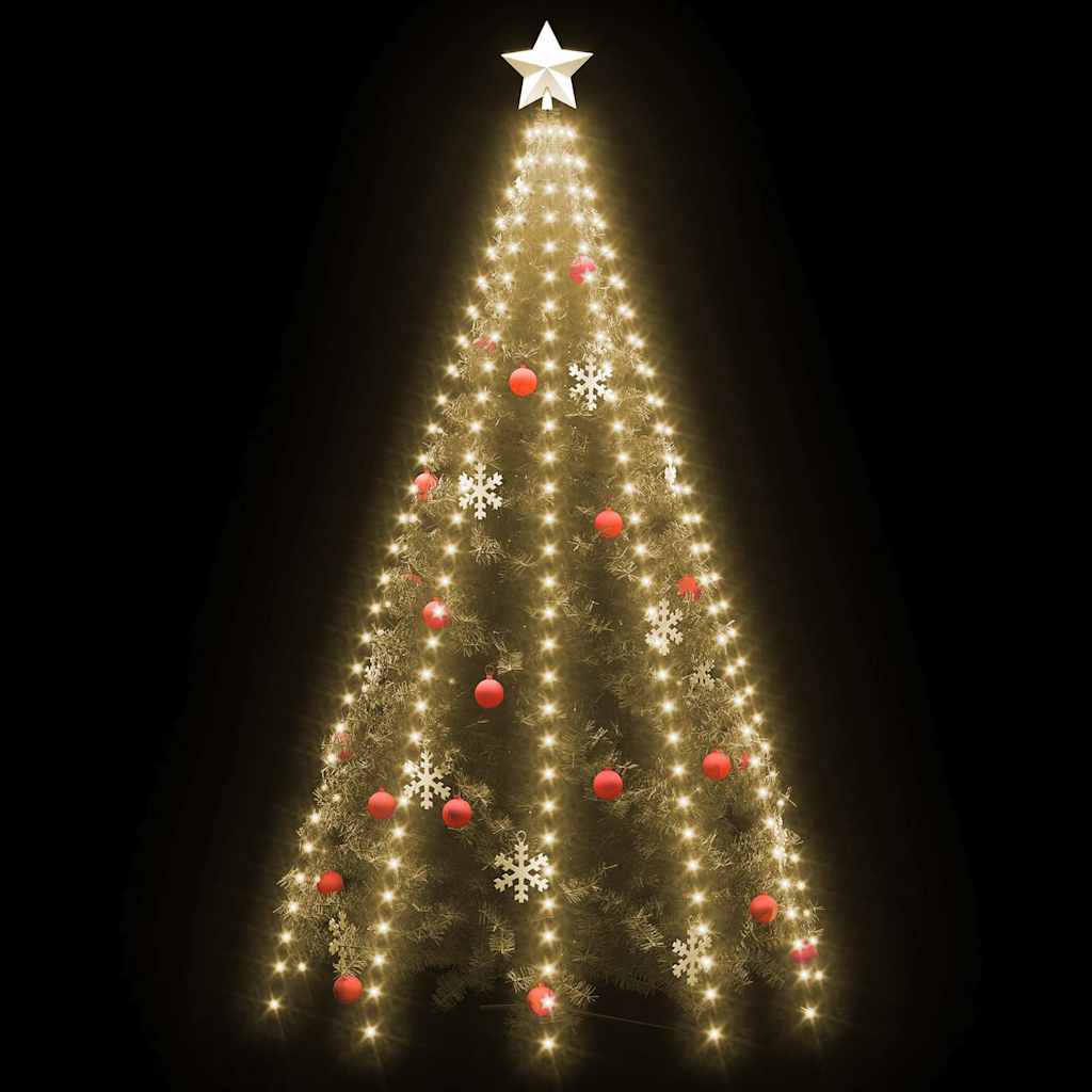 Weihnachtsbaum-Lichternetz mit 180 LEDs Kaltweiß 180 cm