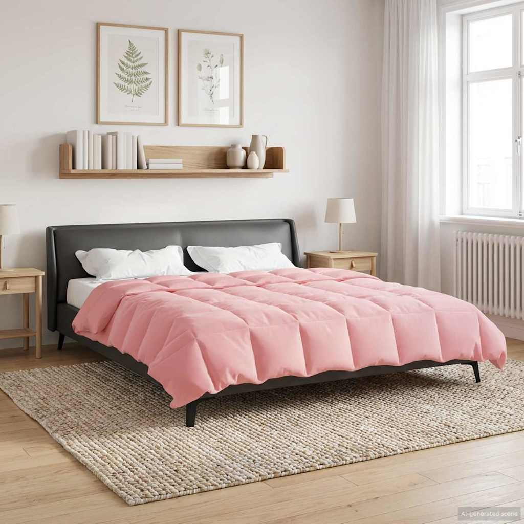 Winterbettdecke Gepolstert Anthrazit 240 x 260 cm Mikrofaser