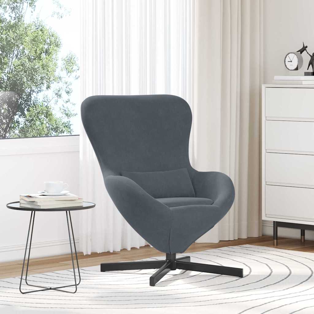 Eiersessel Blau 63 x 73 x 90 cm Samt