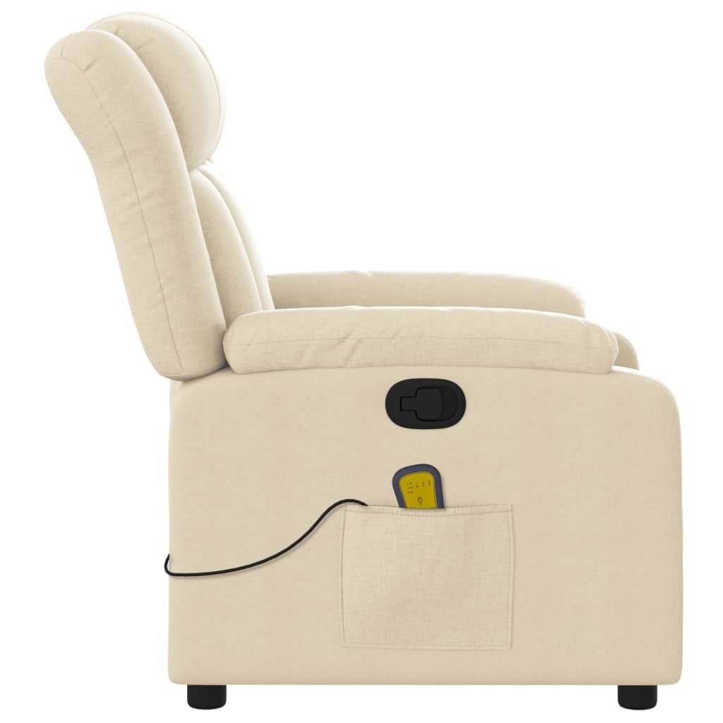 Massage-Relaxsessel, hellgrauer Stoff