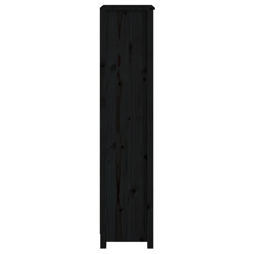 Bücherregal Grau 80x35x68 cm Massivholz Kiefer