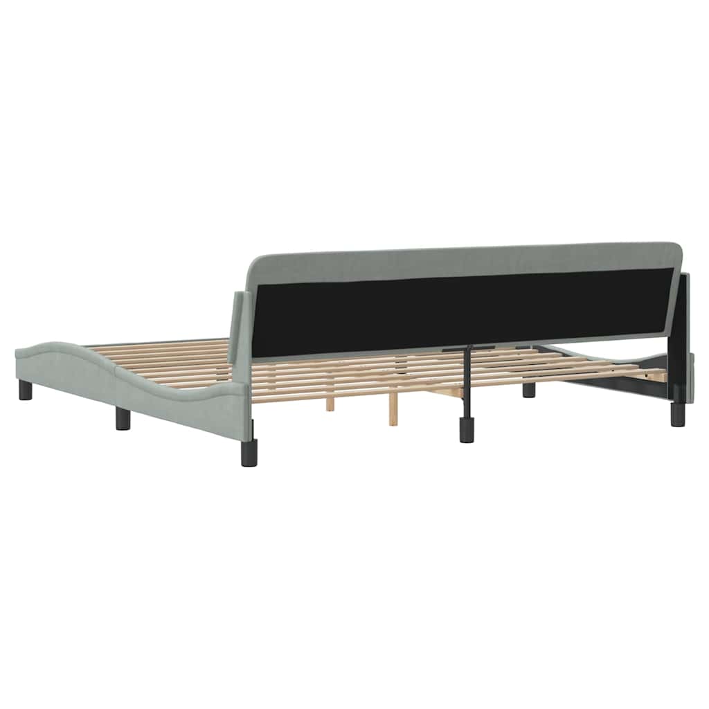 Bettgestell "Dover" Hellgrau 80x200 cm Samt