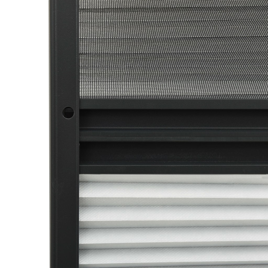 Plisse Insektenschutzfenster mit Jalousie Aluminium 160×80 cm