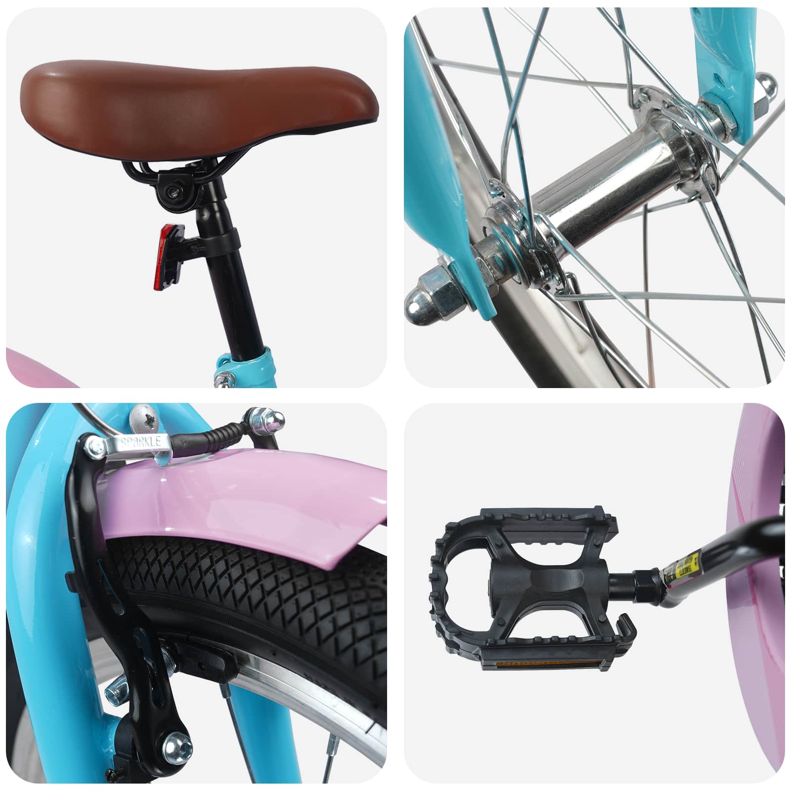 Kinderfahrrad 12 Zoll für 2-4 Jahre alt Himmelblau