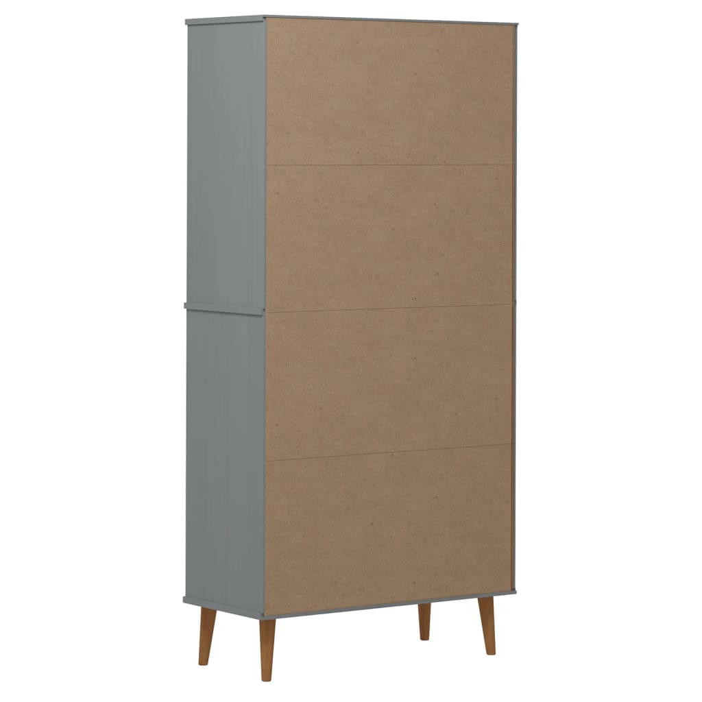 Bücherregal MOLDE Weiß 85x35x170,5 cm Massivholz Kiefer