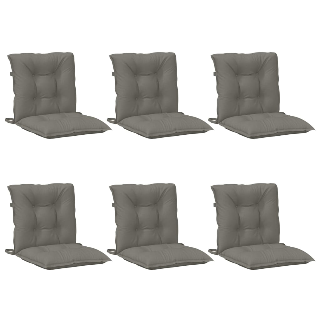 Niedriglehner-Auflagen 2 Stk Melange Anthrazit 100x50x7cm Stoff