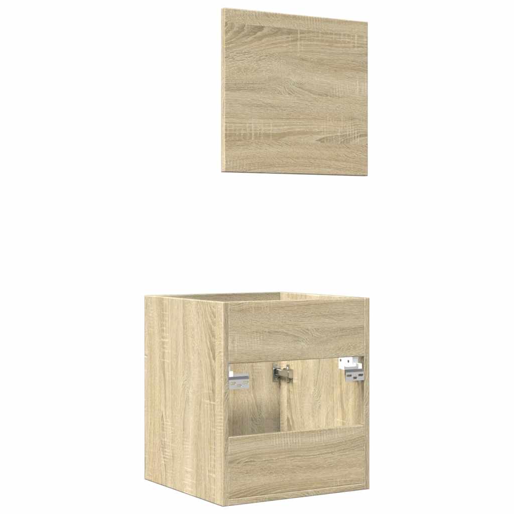 2-tlg. Badmöbel-Set Weiß Holzwerkstoff