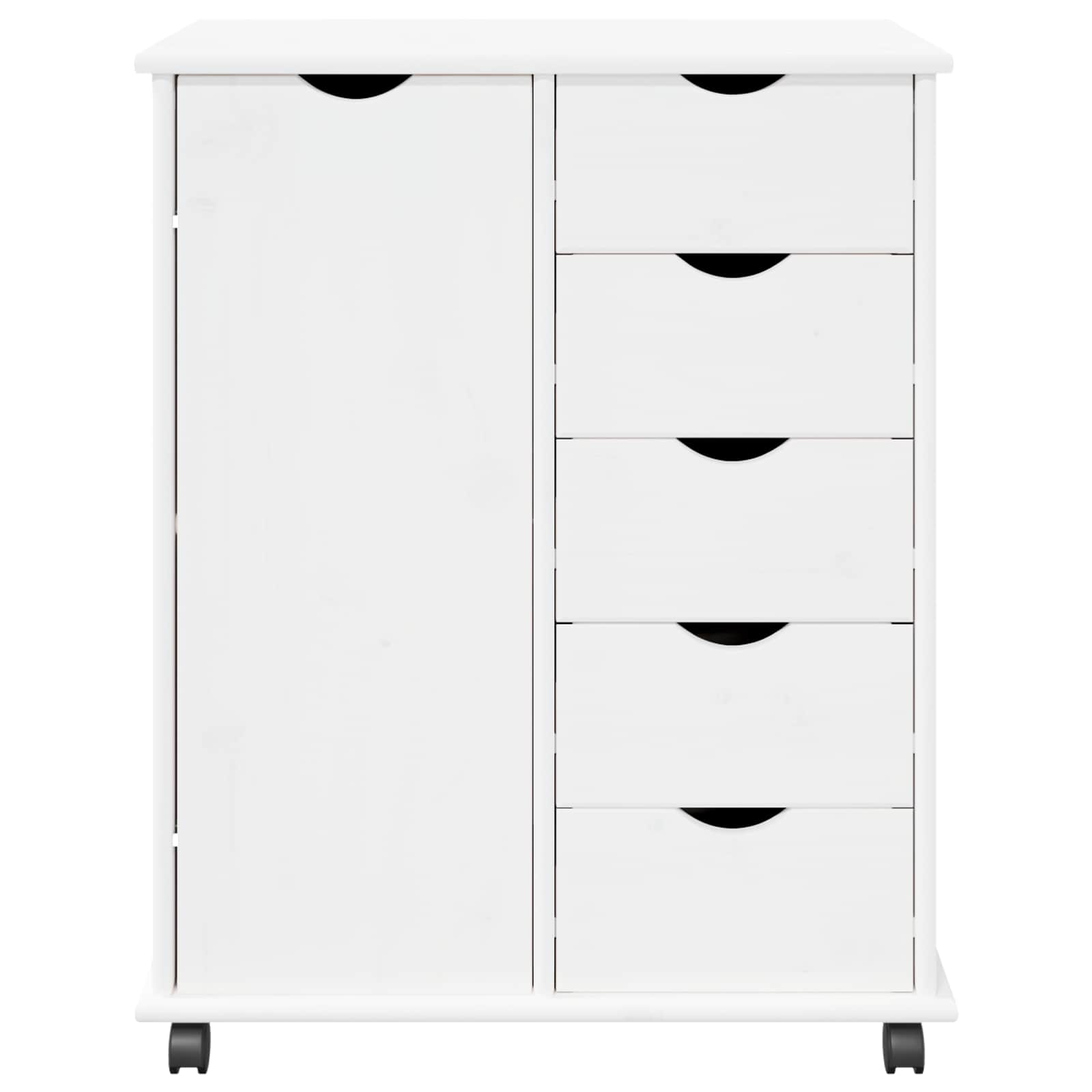 Rollschrank Honigbraun 63,5 x 39 x 79 cm Massivholz Kiefer