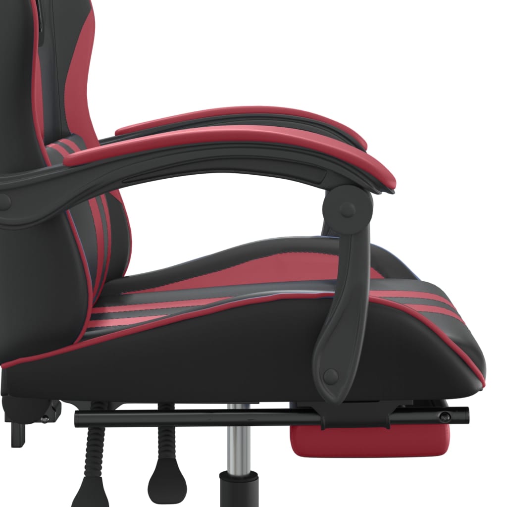 Gaming-Stuhl Drehbar Schwarz und Blau Kunstleder
