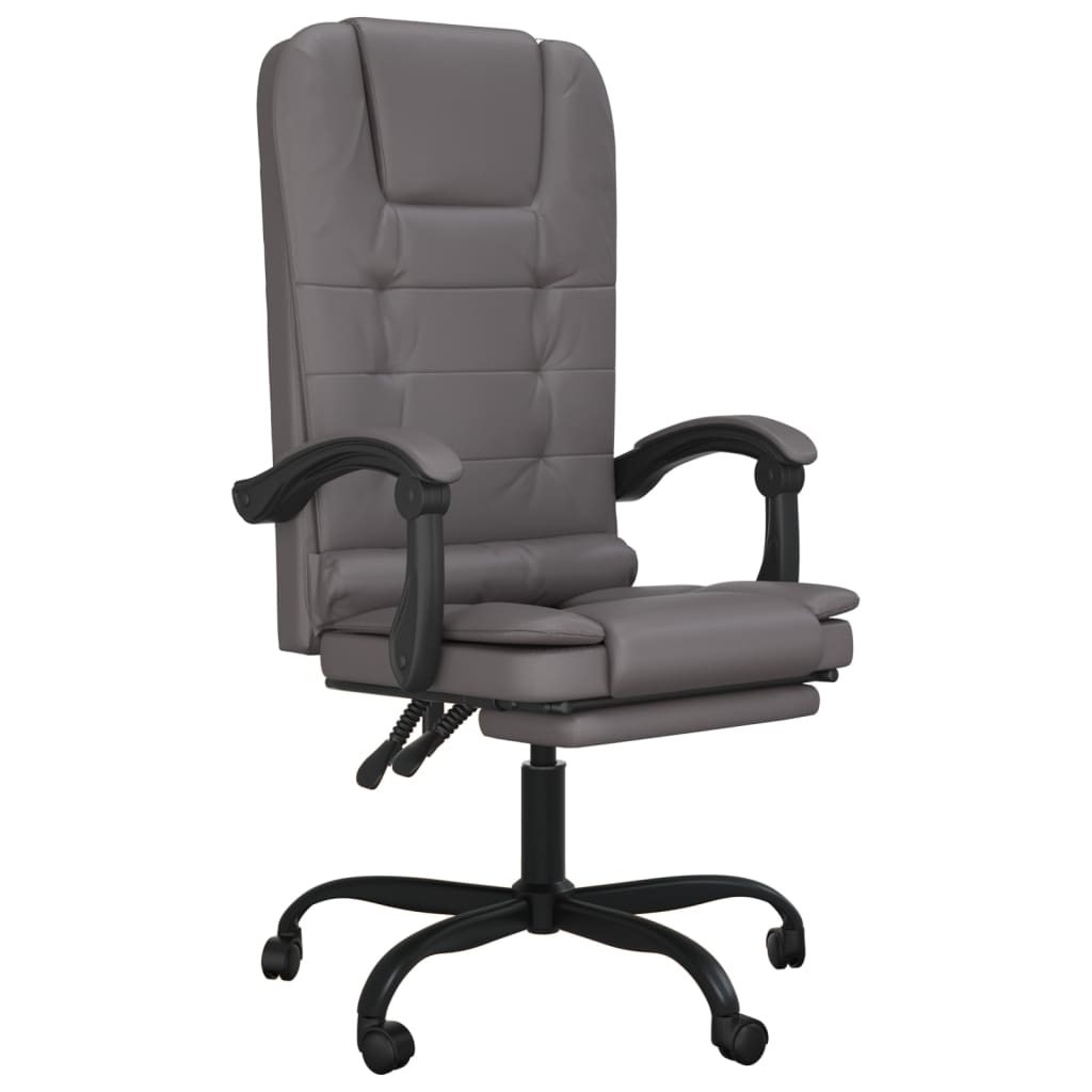 Bürostuhl mit Massagefunktion Schwarz Kunstleder