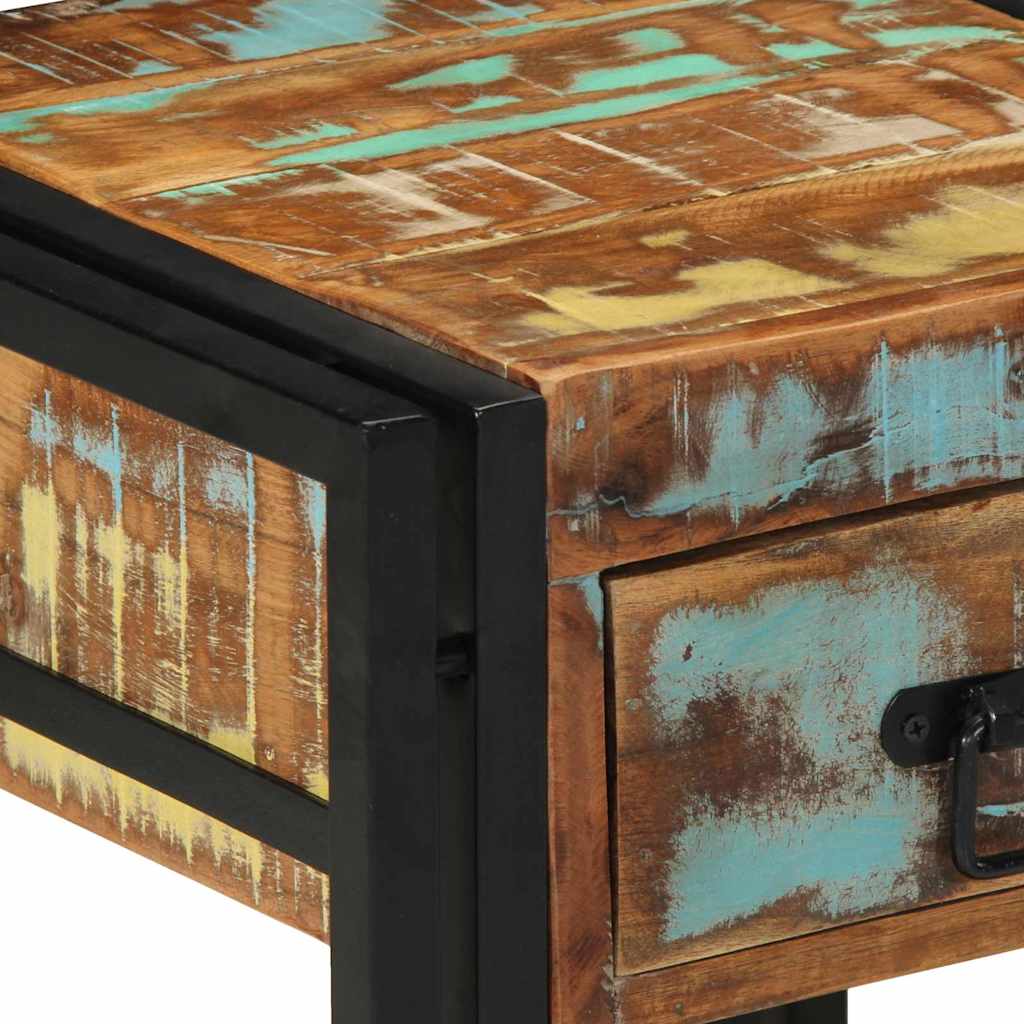 Nachttisch 40 x 35 x 50 cm Massives upgecyceltes Holz